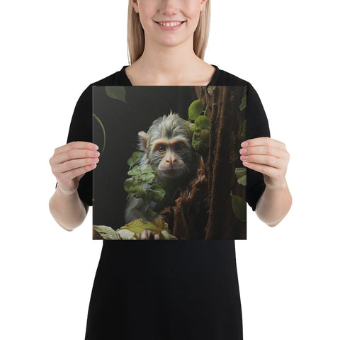 About my Brain Institute Wall Art 12″×12″ Monkey Spirit Animal Canvas