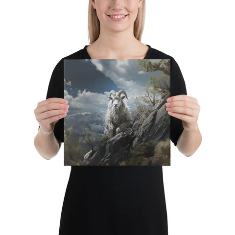 About my Brain Institute Wall Art 12″×12″ Mountain Goat Spirit Animal Canvas