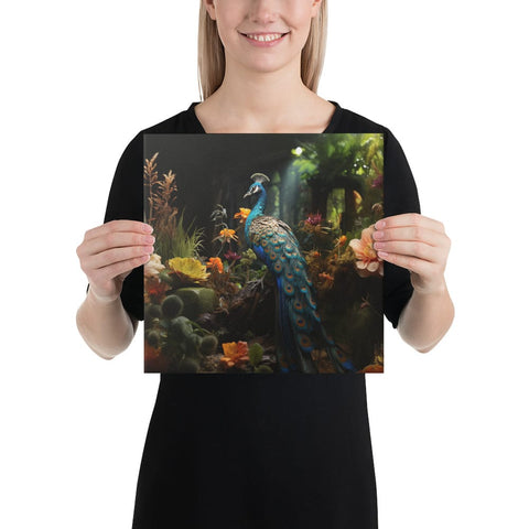 About my Brain Institute Wall Art 12″×12″ Peacock Spirit Animal Canvas