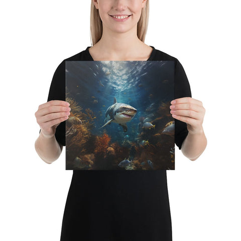 About my Brain Institute Wall Art 12″×12″ Shark Spirit Animal Canvas