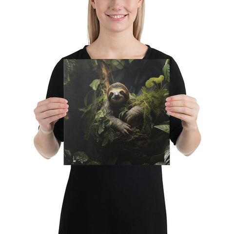 About my Brain Institute Wall Art 12″×12″ Sloth Spirit Animal Canvas
