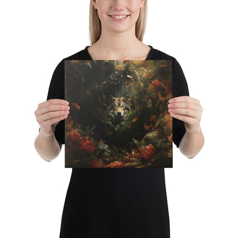 About my Brain Institute Wall Art 12″×12″ Wolf Spirit Animal Canvas