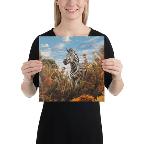 About my Brain Institute Wall Art 12″×12″ Zebra Spirit Animal Canvas