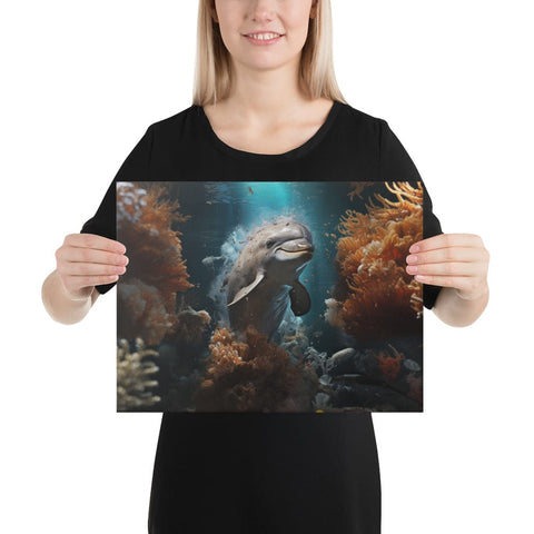 About my Brain Institute Wall Art 12″×16″ Dolphin Spirit Animal Canvas