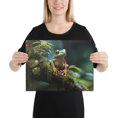 About my Brain Institute Wall Art 12″×16″ Frog Spirit Animal Canvas
