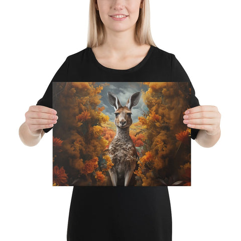 About my Brain Institute Wall Art 12″×16″ Kangaroo Spirit Animal Canvas
