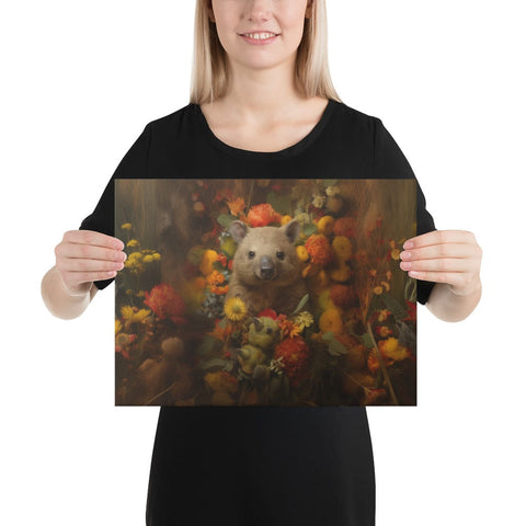 About my Brain Institute Wall Art 12″×16″ Wombat Spirit Animal Canvas