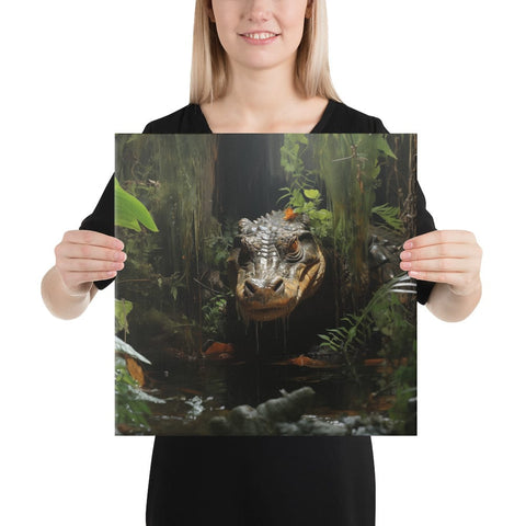 About my Brain Institute Wall Art 16″×16″ Alligator Spirit Animal Canvas