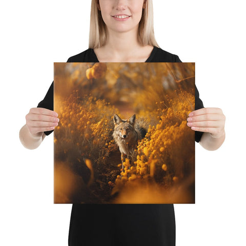 About my Brain Institute Wall Art 16″×16″ Coyote Spirit Animal Canvas