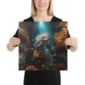 About my Brain Institute Wall Art 16″×16″ Dolphin Spirit Animal Canvas