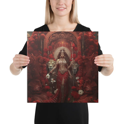 About my Brain Institute Wall Art 16″×16″ Durga Goddess Canvas