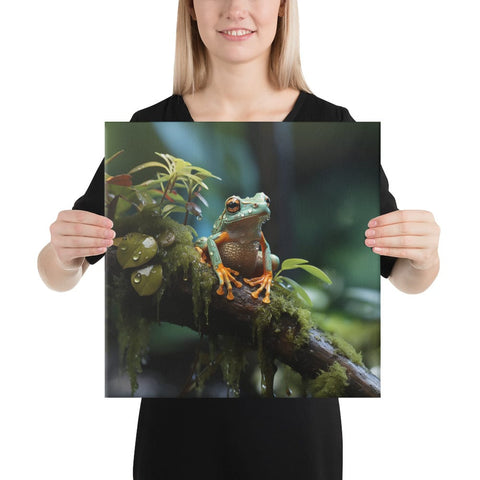 About my Brain Institute Wall Art 16″×16″ Frog Spirit Animal Canvas