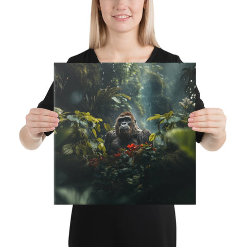 About my Brain Institute Wall Art 16″×16″ Gorilla Spirit Animal Canvas