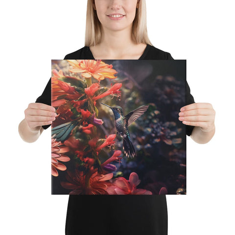 About my Brain Institute Wall Art 16″×16″ Hummingbird Spirit Animal Canvas