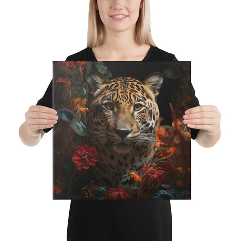 About my Brain Institute Wall Art 16″×16″ Jaguar Spirit Animal Canvas