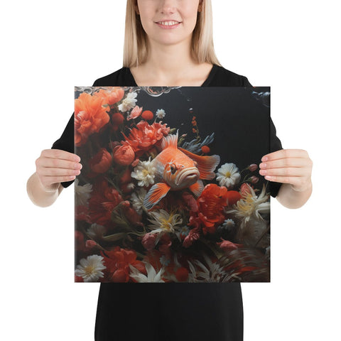 About my Brain Institute Wall Art 16″×16″ Koi Fish Spirit Animal Canvas