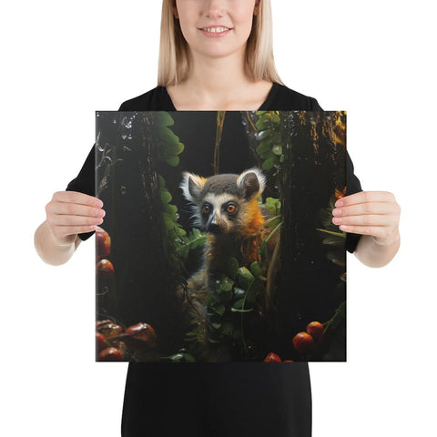 About my Brain Institute Wall Art 16″×16″ Lemur Spirit Animal Canvas