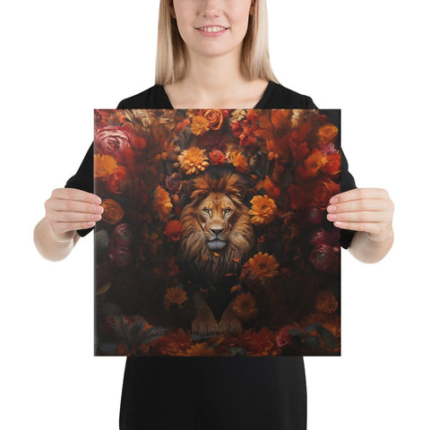 About my Brain Institute Wall Art 16″×16″ Lion Spirit Animal Canvas