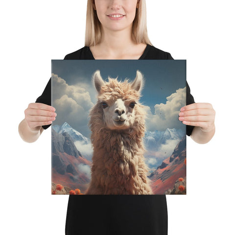 About my Brain Institute Wall Art 16″×16″ Llama Spirit Animal Canvas
