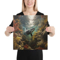 About my Brain Institute Wall Art 16″×16″ Orca Whale Spirit Animal Canvas