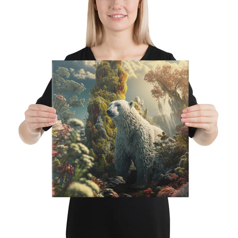 About my Brain Institute Wall Art 16″×16″ Polar Bear Spirit Animal Canvas