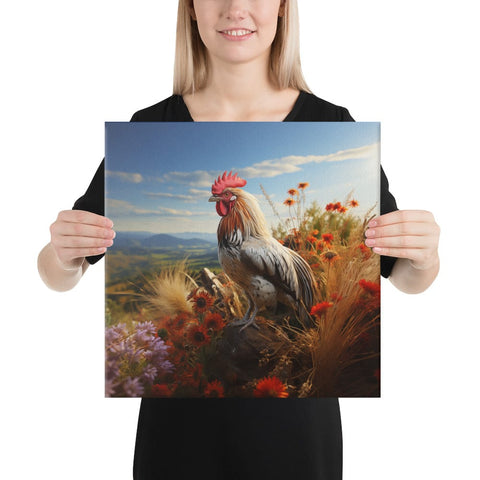 About my Brain Institute Wall Art 16″×16″ Rooster Spirit Animal Canvas