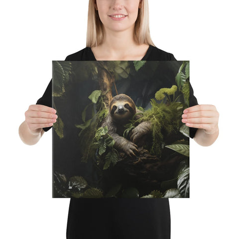 About my Brain Institute Wall Art 16″×16″ Sloth Spirit Animal Canvas