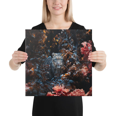 About my Brain Institute Wall Art 16″×16″ Snow Leopard Spirit Animal Canvas