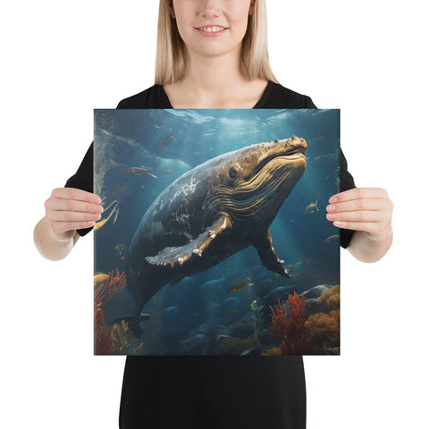 About my Brain Institute Wall Art 16″×16″ Whale Spirit Animal Canvas