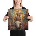 About my Brain Institute Wall Art 16″×16″ White Buffalo Calf Woman Goddess Canvas