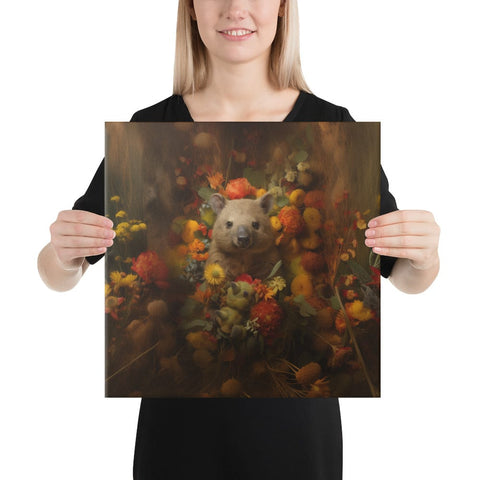 About my Brain Institute Wall Art 16″×16″ Wombat Spirit Animal Canvas