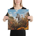 About my Brain Institute Wall Art 16″×16″ Zebra Spirit Animal Canvas