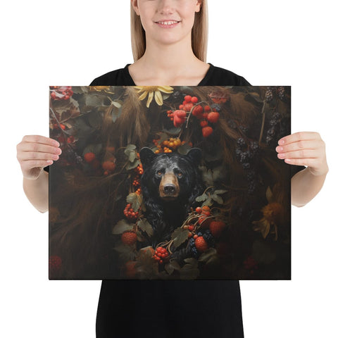 About my Brain Institute Wall Art 16″×20″ Black Bear Spirit Animal Canvas