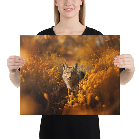 About my Brain Institute Wall Art 16″×20″ Coyote Spirit Animal Canvas