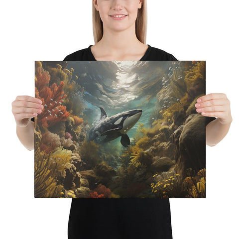 About my Brain Institute Wall Art 16″×20″ Orca Whale Spirit Animal Canvas