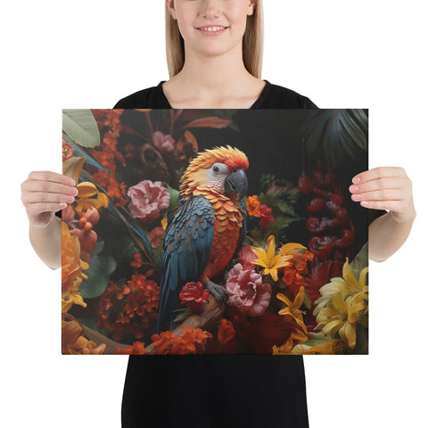 About my Brain Institute Wall Art 16″×20″ Parrot Spirit Animal Canvas