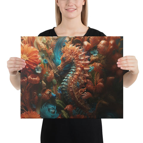 About my Brain Institute Wall Art 16″×20″ Seahorse Spirit Animal Canvas