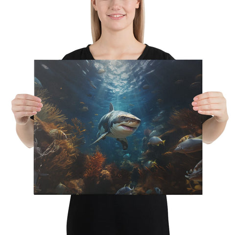 About my Brain Institute Wall Art 16″×20″ Shark Spirit Animal Canvas