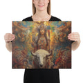 About my Brain Institute Wall Art 16″×20″ White Buffalo Calf Woman Goddess Canvas