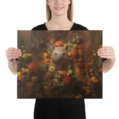 About my Brain Institute Wall Art 16″×20″ Wombat Spirit Animal Canvas