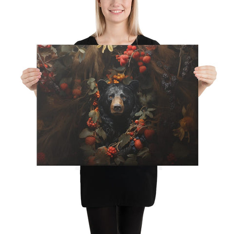 About my Brain Institute Wall Art 18″×24″ Black Bear Spirit Animal Canvas
