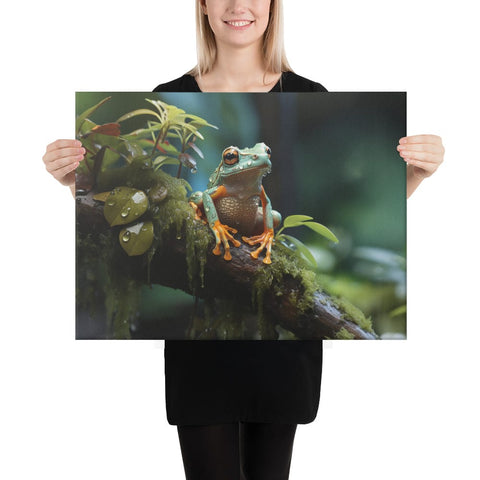 About my Brain Institute Wall Art 18″×24″ Frog Spirit Animal Canvas