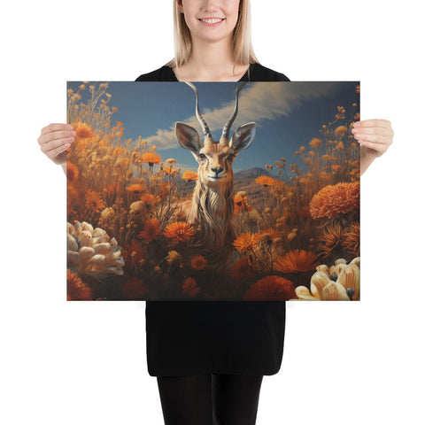 About my Brain Institute Wall Art 18″×24″ Gazelle Spirit Animal Canvas