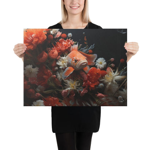 About my Brain Institute Wall Art 18″×24″ Koi Fish Spirit Animal Canvas