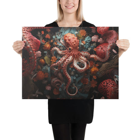 About my Brain Institute Wall Art 18″×24″ Octopus Spirit Animal Canvas