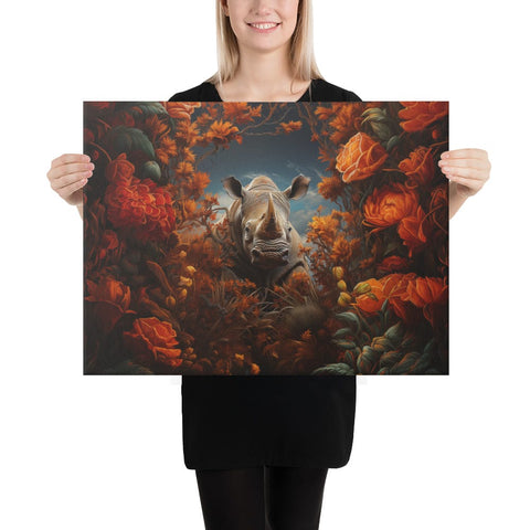 About my Brain Institute Wall Art 18″×24″ Rhinoceros Spirit Animal Canvas