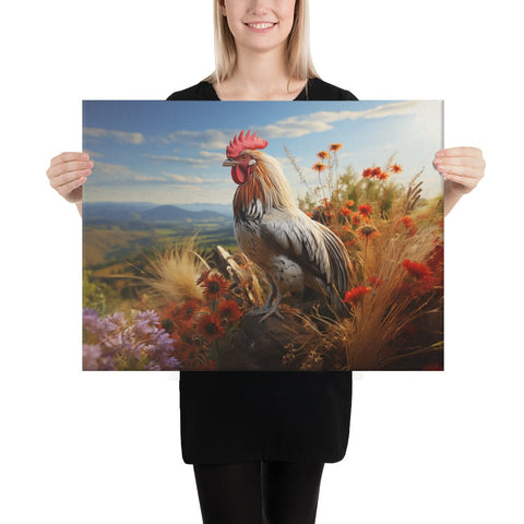 About my Brain Institute Wall Art 18″×24″ Rooster Spirit Animal Canvas