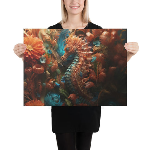 About my Brain Institute Wall Art 18″×24″ Seahorse Spirit Animal Canvas