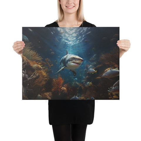 About my Brain Institute Wall Art 18″×24″ Shark Spirit Animal Canvas