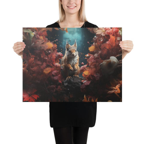 About my Brain Institute Wall Art 18″×24″ Squirrel Spirit Animal Canvas